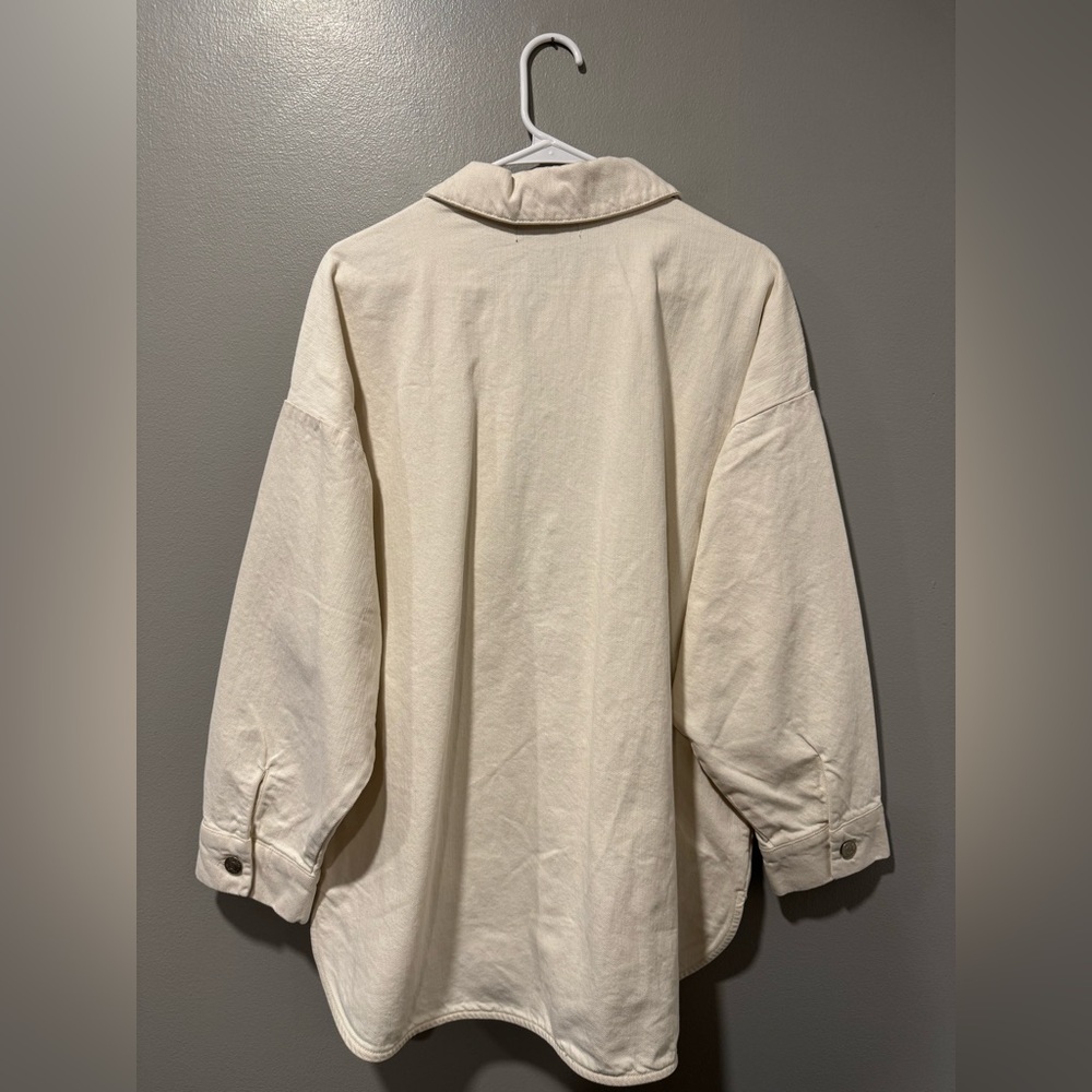 NWT DEX Cotton Jacket in Cream Size Large - Picture 3 of 6